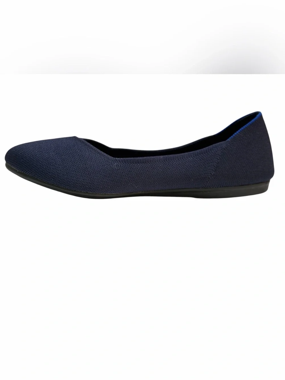 Rothy’s The Flat Navy Knit Ballet Flats Women’s 7.5 EUC Washable